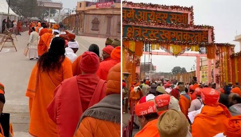 Ram Mandir inauguration: Saints throng Ayodhya to witness historic moment (WATCH)