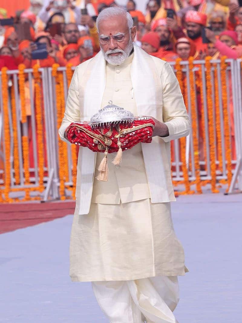 Ram Mandir consecration: PM Modi takes part in Pran Pratishtha rituals