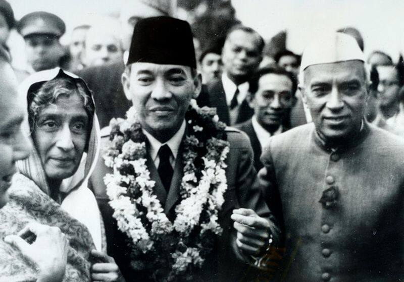 Ahmad Sukarno is the guest of India's first Republic Day celebrations bkg