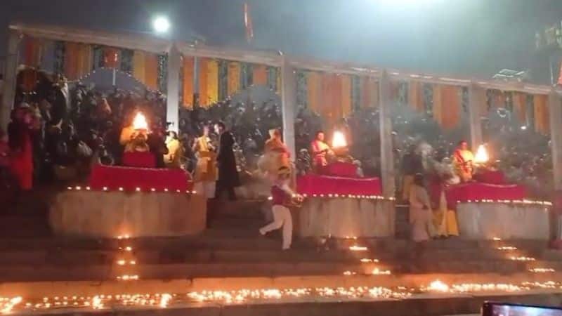 ayodhya ram mandir pm modi ram lala pran pratishtha saryu arti in ayodhya ram mandir pran pratishtha zysa