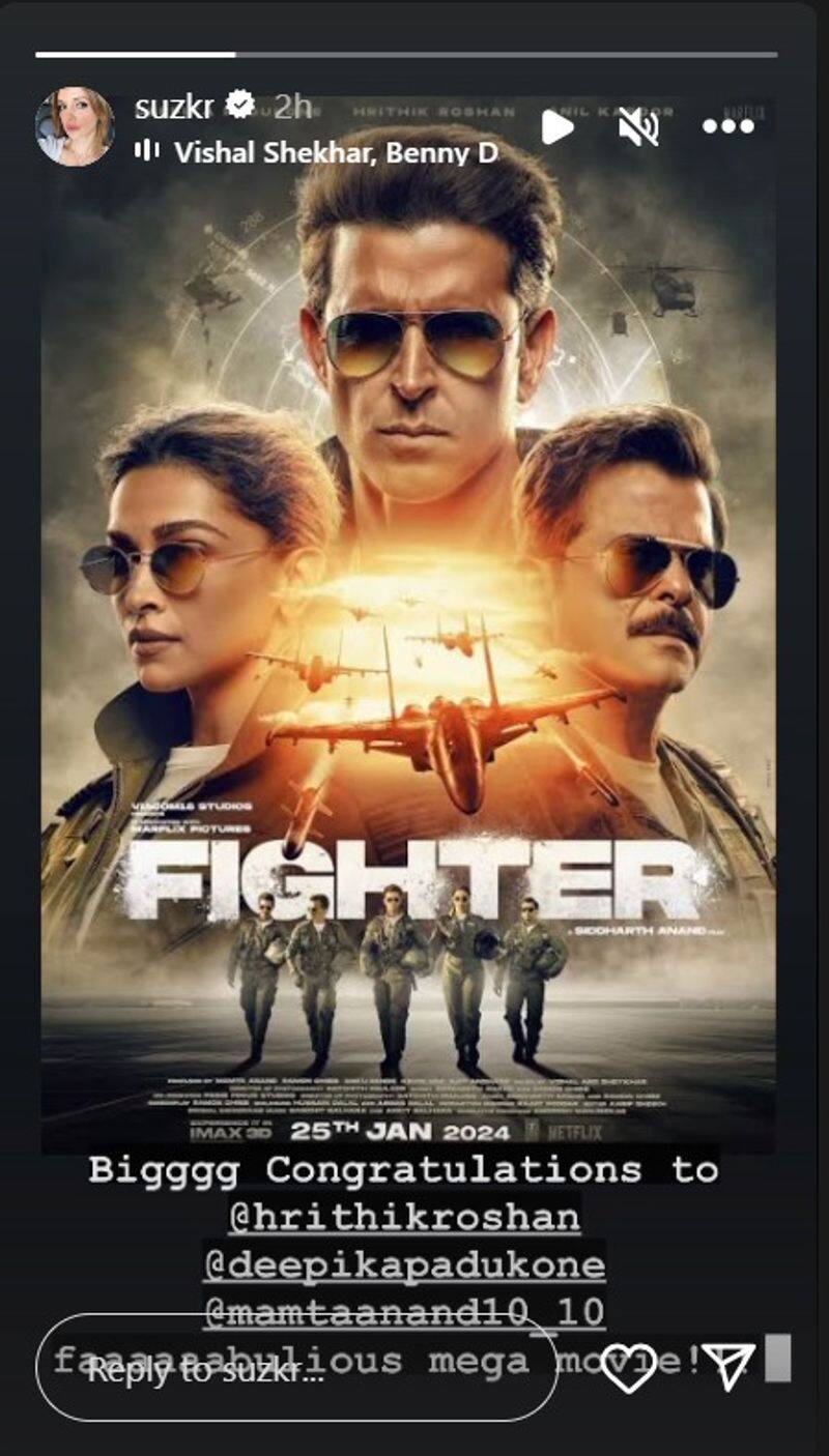 'Fighter': Hrithik Roshan's ex-wife Sussanne Khan reviews film, calls it 'mega movie' RKK