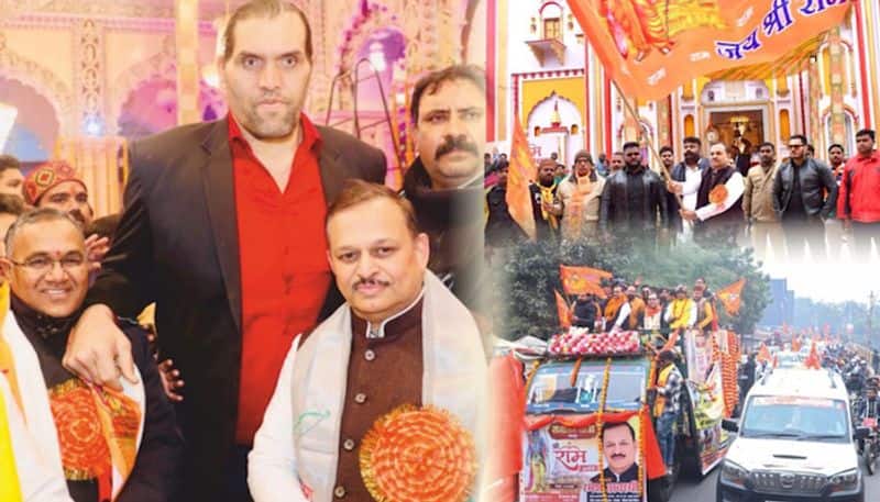 Ramesh Awasthi's Sanatan Yatra in UP's Kanpur: Lauds PM Modi as 'Navjagran Ke Mahanayak'; WWE's Khali joins