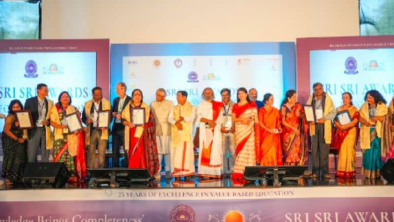 Sri Sri Awards for Education 2024 Best teachers for for making real difference rav