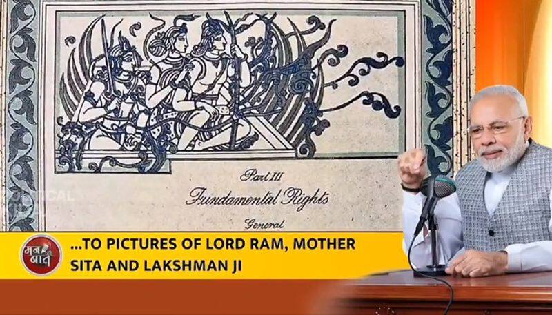 PM Modi highlights Ram-Sita images in original Constitution, silences critics of Pran Pratishtha (WATCH)