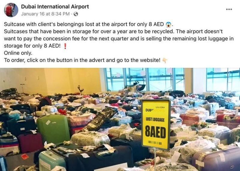 dubai airport warns against fake social media pages claims to sell lost luggage 