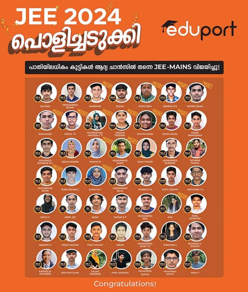 Eduport students shines in JEE entrance exam
