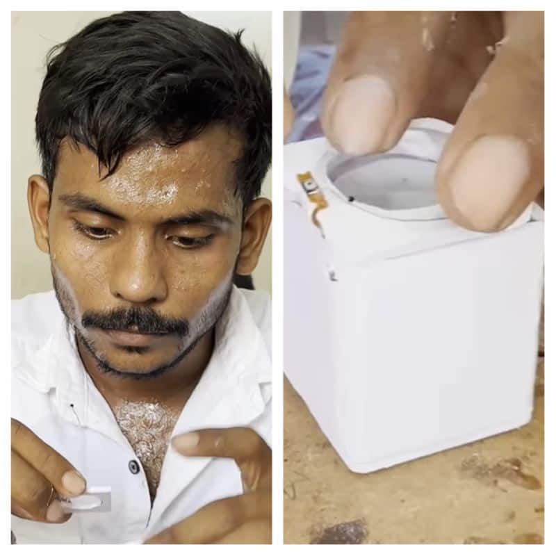 see world smallest washing machine made by andhra pradesh sai tirumalaneedi watch video kxa 