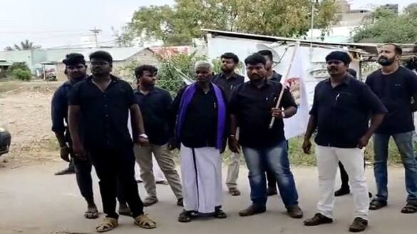 Annamalai En mann en makkal yatra in karur 11 arrested who planned to show black flag smp