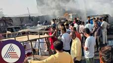15 autos caught fire accidentally at bengaluru rav