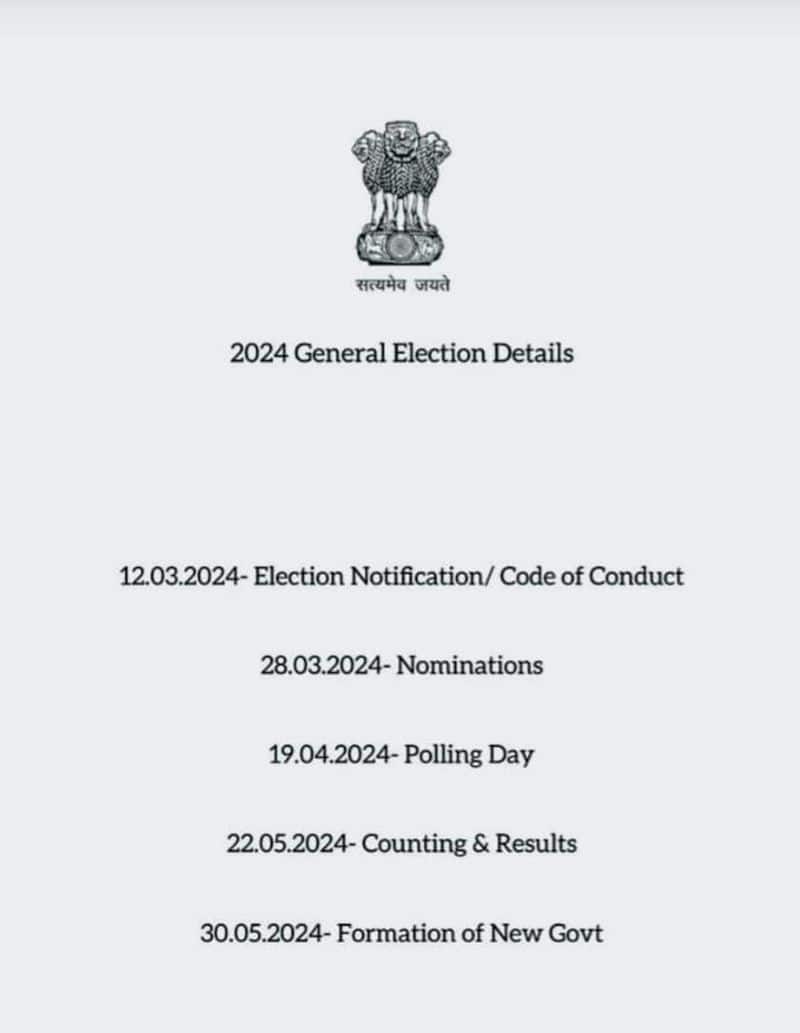Fact Check Viral message claims 2024 General Election on 19 04 2024 and result came on 22 05 2024 here is the fact