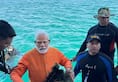 Gujarat Dwarka Prime Minister Modi took a dip in sea worshiped Dwarkadhish XSMN