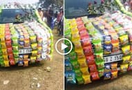 groom  car decorated with chips video goes viral zkamn
