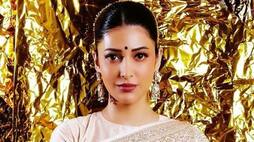 Actress shruti haasan traditional saree look photo shoot pics mma