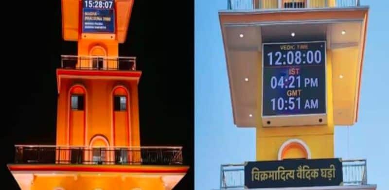 How does the worlds first Vedic Clock calculate time vikramaditya-vedic-clock in ujjain iwh
