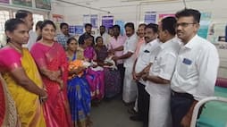 rajapalayam mla thangapandian gifted a gold ring to new born babies for celebrating a mk stalin birthday vel