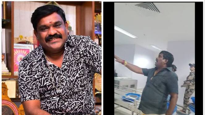 singer velmurugan Arguement with defence officers in chennai airport video goes viral vel