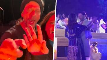 Shah Rukh Khan, Suhana dance as Akon sings 'Chammak Challo' at Radhika, Anant's pre-wedding bash [WATCH] ATG