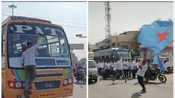 tamil puligal katchi cadres block road in dindigul district vel