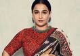 try vidya balan latest Designer saree look Beautiful Handloom Saree Checkered Linen Saree  xbw 