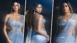  Janhvi Kapoor drops HOT pictures in silver shimmer sequin saree RKK