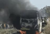 Uttar Pradesh Accident News Ghazipur Fire broke out after bus full of wedding processions hit HT line many people burnt alive XSMN