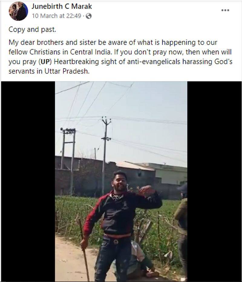 Fact Check of video shows a Christian man in Uttar Pradesh being beaten up 