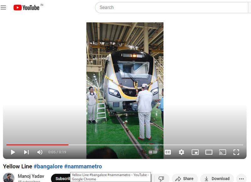 Fact Check video of the pooja ceremony in front of the metro train 