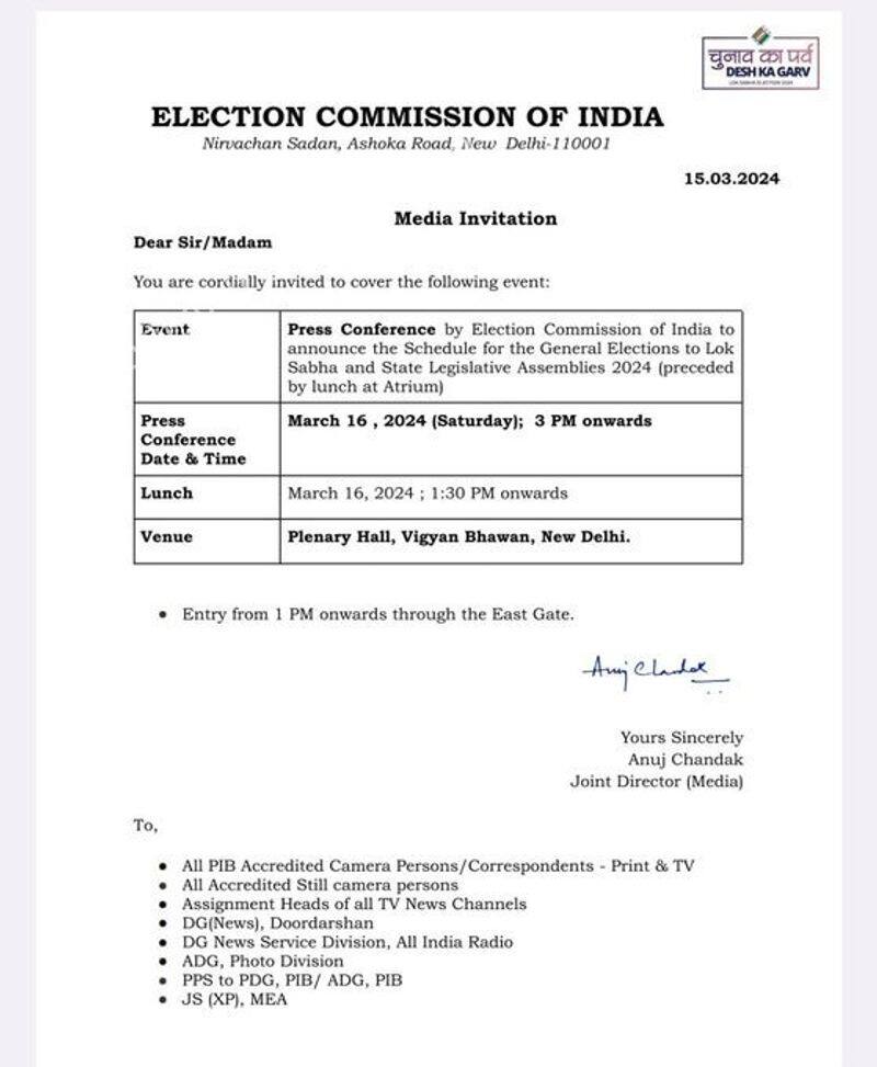 Schedule For Lok Sabha Elections 2024 To Be Announced At 3 Pm Tomorrow