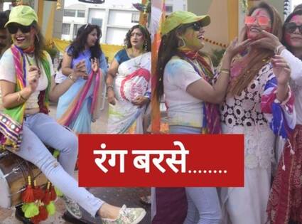 woman enjoyed pre holi party in lucknow zkamn
