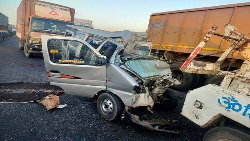 Rajasthan Accident News Jaipur Ajmer Highway Shahpura eco car tanker collision Batati Dham Darshan Many people in car died XSMN