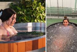 Ice bath for Tightens Skin kamiya jani Travel Creator gave tips to how take ice bath lapland  xbw