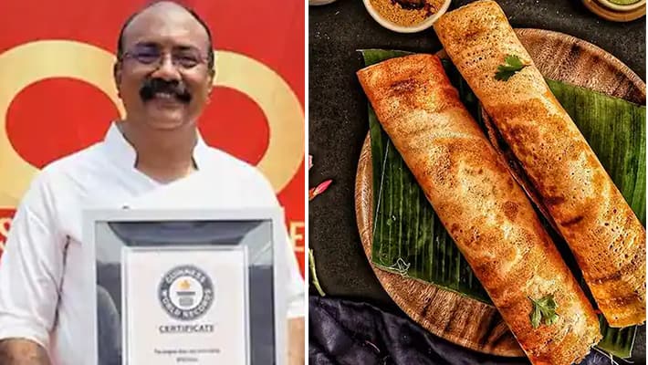 Guinness World Record for the worlds longest dosa measuring 123 feet iwh