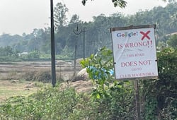 Signboard in Karnataka's Kodagu district warns against google maps navigation errors