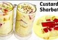 Summer Drinks Custard sharbat recipe for holi 2024 and ramadana eid kxa 