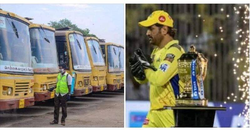 Fans coming to watch the Chennai Super Kings match are allowed to travel in the bus for free KAK