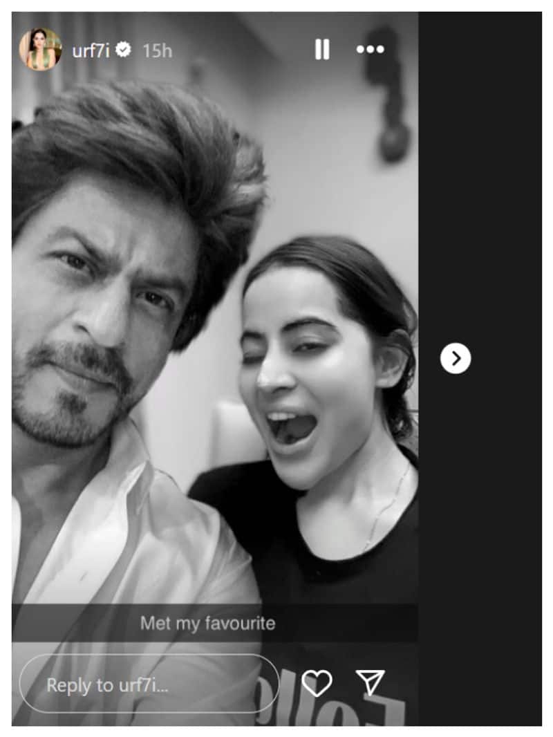 Uorfi Javed shares fan moment with Shah Rukh Khan; calls him 'favourite' person ATG