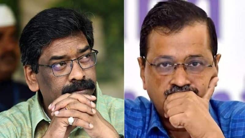 two cm arvind kejriwal and hemant soren arrested by ed in two month zrua