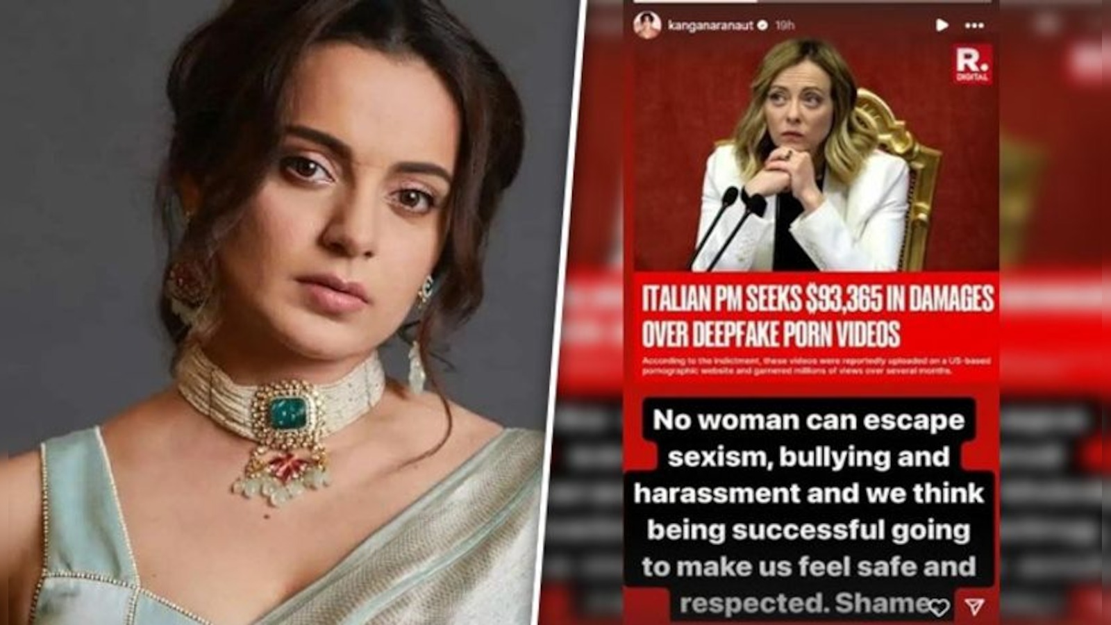 Kangana Ranaut reacts to Italian PM Giorgia Meloni Deepfake porn video  controversy