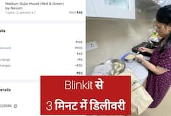 viral post of 3 minute delivery of gujiya maker by blinkit zkamn