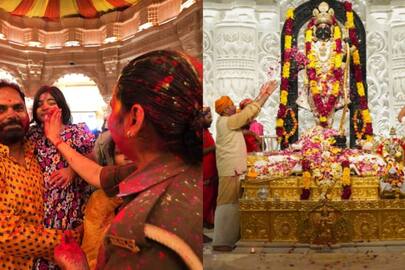 Grand celebration for Ram Temple's first Holi, see picsrtm