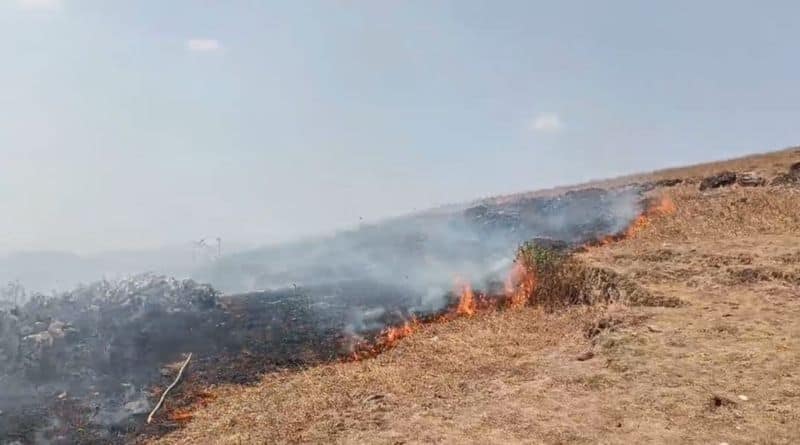 Heavy forest fire in Dattapeeth environment at chikkamagaluru rav