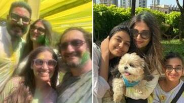 Bachchans Holi party photos: Aishwarya Rai, Abhishek Bachchan, Aaradhya ...