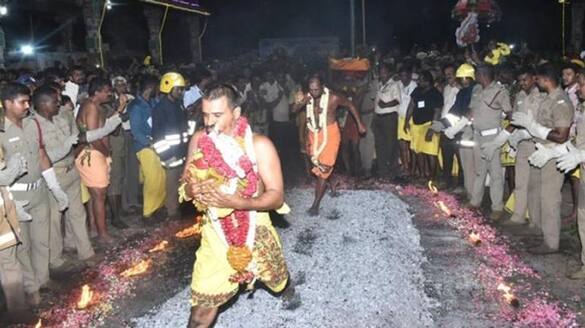 bannari mariamman kundam festival... large number of devotees participate in Erode tvk