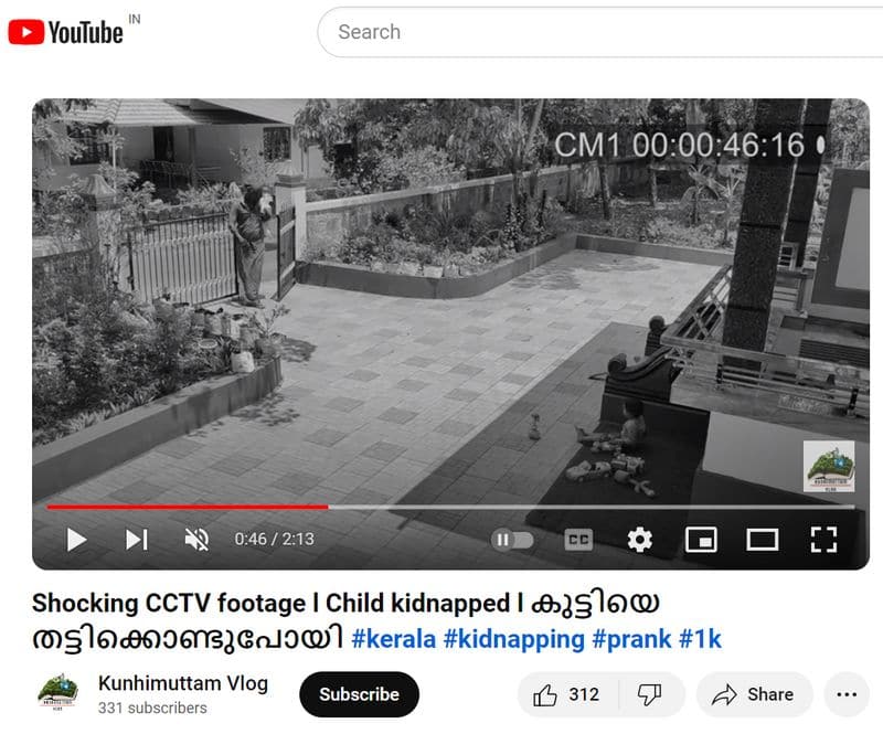 Shocking CCTV footage of Child kidnapped in Kerala is fake Fact check 