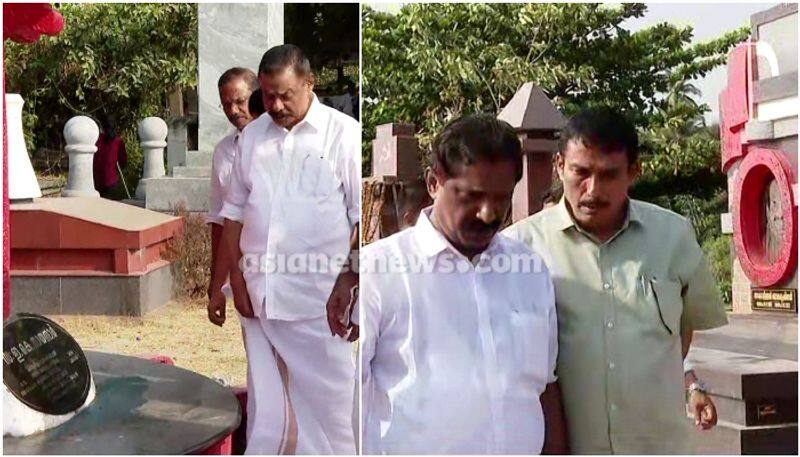 cpm state secretary says party workers to be calm in attack against tomb of senior leaders in payyambalam kannur