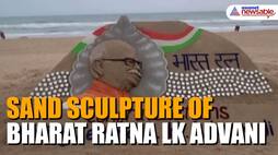 Sudarsan Pattnaik honours LK Advani with Bharat Ratna tribute sand art at Puri beach (WATCH) snt