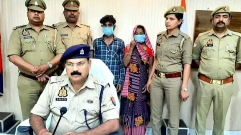 Uttar Pradesh Mahant Murder Case Girlfriend along with her son had murdered Maniram Das Sitapur police arrested both of them XSMN