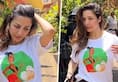 Malaika Arora turns heads with gym outfit; wears custom made doodled t-shirt [WATCH] ATG