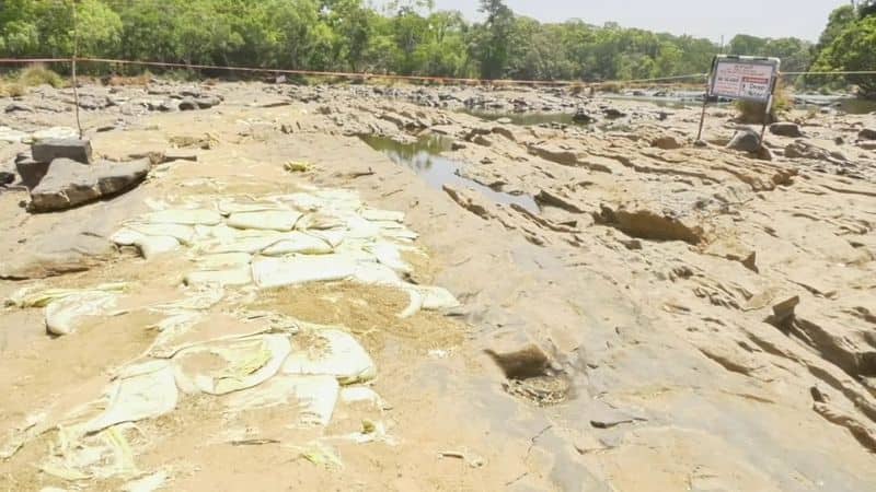 Karnataka drought cauvery river empty at kodagu rav