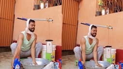 video viral of man washing clothes with harpic zkamn